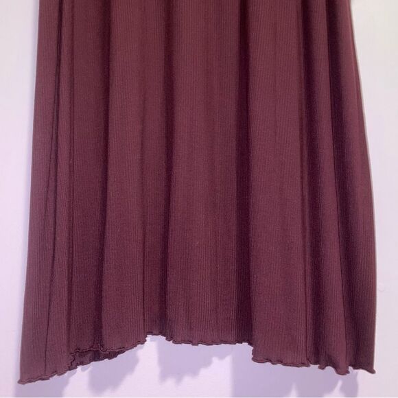 NEW Lane Bryant 26/28 Midi Dress Red Long Sleeve Ribbed High Neck - Picture 4 of 9